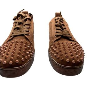 Christian Louboutin Brown Spiked Sneakers